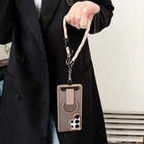 Lanyard Magnetic Folding Stand Phone Case For Samsung