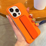Borderless PC Half-covered Stand Phone Case For iPhone