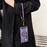 Lanyard Magnetic Folding Stand Phone Case For Samsung