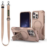 Outdoor Sports Long Strap Crossbody Magnetic Bracket Case for iPhone