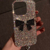 Diamond 3D White Bowknot Drop-resistant Phone Case For iPhone