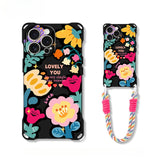 Flower Anti-fall Silicone Phone Case For iPhone