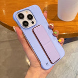 Borderless PC Half-covered Stand Phone Case For iPhone
