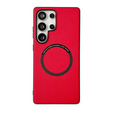 Leather Anti-fall Magnetic Mobile Phone Case For Samsung