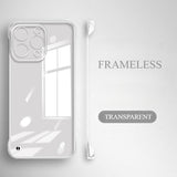 Transparent Borderless Ultra-thin Electroplated Hard Phone Case For iPhone