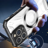 Airbag Thickened Silicone Anti-fall Transparent Magnetic Phone Case For iPhone