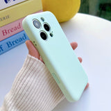 Flat Solid Color Minimalist Liquid Phone Case For iPhone