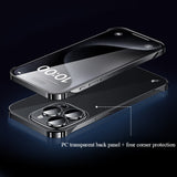 Transparent Borderless Ultra-thin Electroplated Hard Phone Case For iPhone