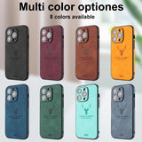 Magnetic Square Leather Shockproof deer Case For iPhone