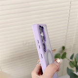 Lanyard Magnetic Folding Stand Phone Case For Samsung