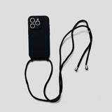 Liquid Silicone Phone Case with Lanyard For iPhone