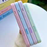 Flat Solid Color Minimalist Liquid Phone Case For iPhone