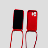 Liquid Silicone Phone Case with Lanyard For iPhone