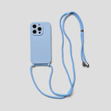 Liquid Silicone Phone Case with Lanyard For iPhone