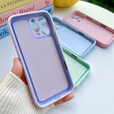 Flat Solid Color Minimalist Liquid Phone Case For iPhone