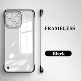 Transparent Borderless Ultra-thin Electroplated Hard Phone Case For iPhone