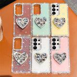 Glitter Heart Phone Case For Samsung