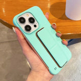 Borderless PC Half-covered Stand Phone Case For iPhone