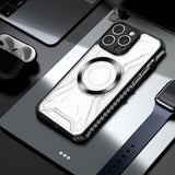 Airbag Thickened Silicone Anti-fall Transparent Magnetic Phone Case For iPhone