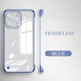 Transparent Borderless Ultra-thin Electroplated Hard Phone Case For iPhone