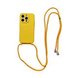 Liquid Silicone Phone Case with Lanyard For iPhone