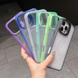 Solid Color Soft Transparent Phone Case For iPhone