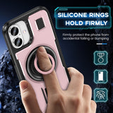 2 in 1 Drop-proof Silicone Ring Holder Phone Case For iPhone