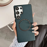 Leather Anti-fall Magnetic Mobile Phone Case For Samsung