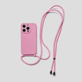 Liquid Silicone Phone Case with Lanyard For iPhone