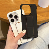 Borderless PC Half-covered Stand Phone Case For iPhone
