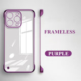 Transparent Borderless Ultra-thin Electroplated Hard Phone Case For iPhone