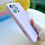 Flat Solid Color Minimalist Liquid Phone Case For iPhone