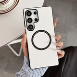 Leather Anti-fall Magnetic Mobile Phone Case For Samsung