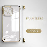 Transparent Borderless Ultra-thin Electroplated Hard Phone Case For iPhone