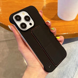 Borderless PC Half-covered Stand Phone Case For iPhone