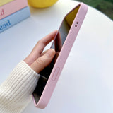 Flat Solid Color Minimalist Liquid Phone Case For iPhone