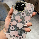 Flower Spray-painted Anti-fall Mobile Phone Case For iPhone