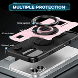 2 in 1 Drop-proof Silicone Ring Holder Phone Case For iPhone