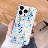 Flower Spray-painted Anti-fall Mobile Phone Case For iPhone