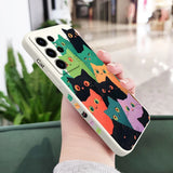 Custodia colorata per cellulare Cat per Samsung