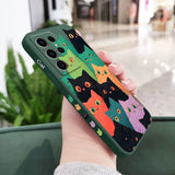 Custodia colorata per cellulare Cat per Samsung