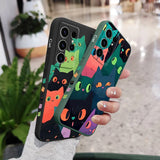 Custodia colorata per cellulare Cat per Samsung