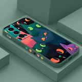 Custodia colorata per cellulare Cat per Samsung