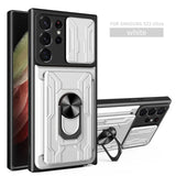 Slide Stand Ring Camera Military Grade Card Slot Case For Samsung