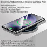 Custodia in vetro con schermo full surround a 360° in metallo magnetico in lega di alluminio per Samsung
