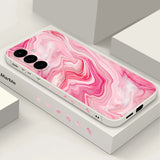 Marble Watercolor Silicone Case For Samsung