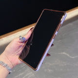 Contrast color electroplating magnetic phone case For Samsung