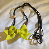 Solid Color Large Bow Back Clip Diagonal Extension Rope Universal Mobile Phone Lanyard