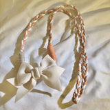 Solid Color Large Bow Back Clip Diagonal Extension Rope Universal Mobile Phone Lanyard