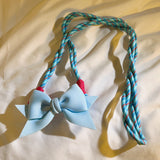 Solid Color Large Bow Back Clip Diagonal Extension Rope Universal Mobile Phone Lanyard